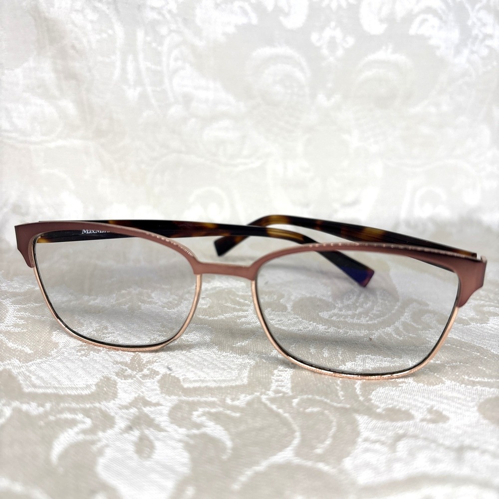 Max Mara Rose Gold Metal Optical Eyeglass Tortoise Frames ONLY MM1331 FG4 140